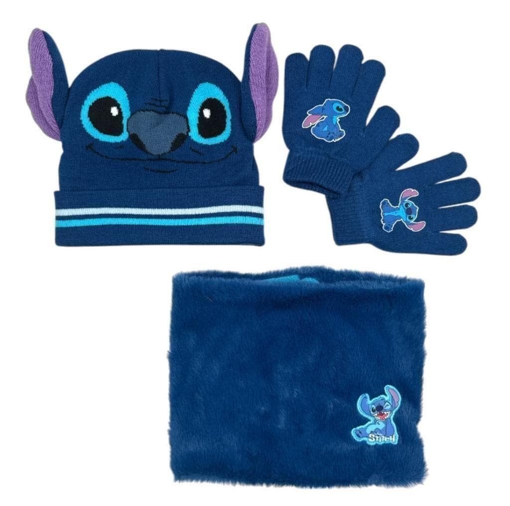 Stitch Winterset: Handschoenen, Muts, Colsjaal - Disney, Stitch, Setje, Jongen of Meisje, Nieuw