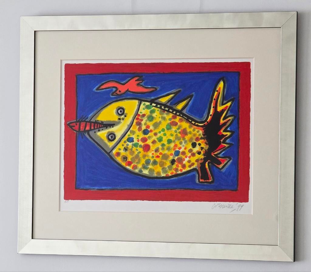 Corneille - Poisson Joyeux - E.A - 1999 - Handgesigneerd, Ophalen of Verzenden