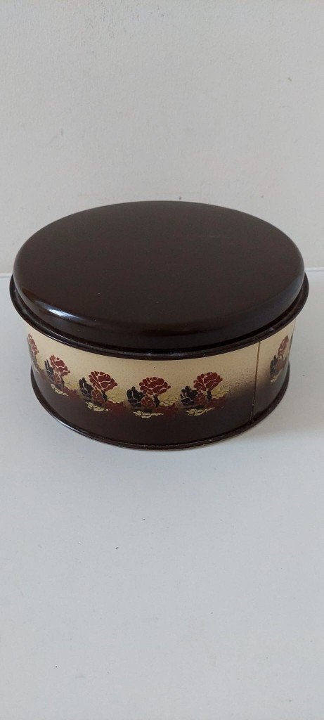 Vintage Brabantia Koektrommel Jaren 70 • Batique Retro Blik, Ophalen of Verzenden, Zo goed als nieuw, Koek(jes), Overige merken