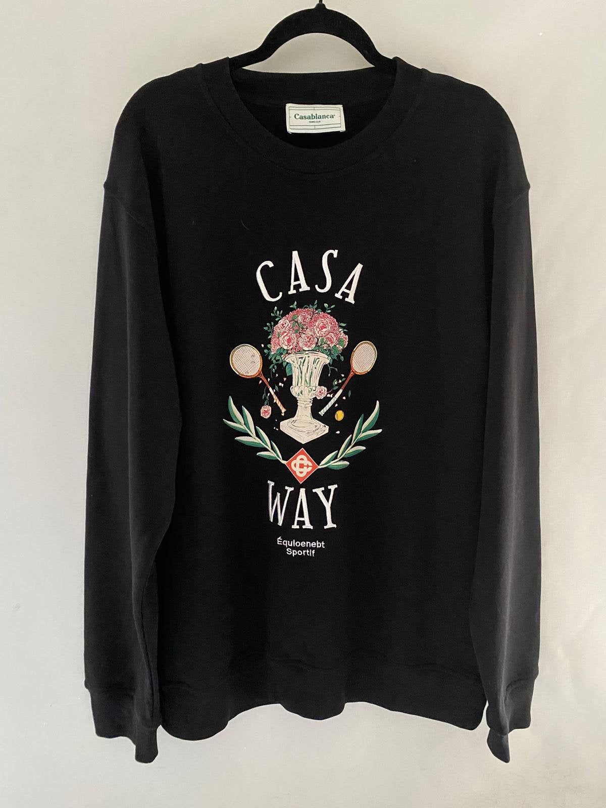 Casablanca Tennis Club Casa Way sweater zwart XXL – Portugal, Kleding | Heren, Ophalen of Verzenden, Zo goed als nieuw, Overige maten