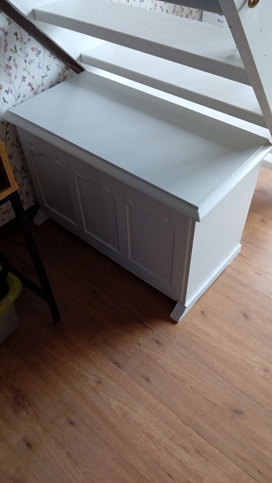 Dekenkist 87x45x55 wit geverfd, Huis en Inrichting, Ophalen, 50 – 75, Gebruikt, Minder dan 50 cm
