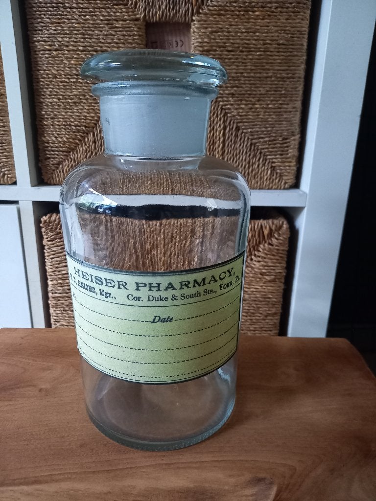 Grote Glazen Stolpfles / Fles / Apothekersfles, -, -, Ophalen of Verzenden, Zo goed als nieuw
