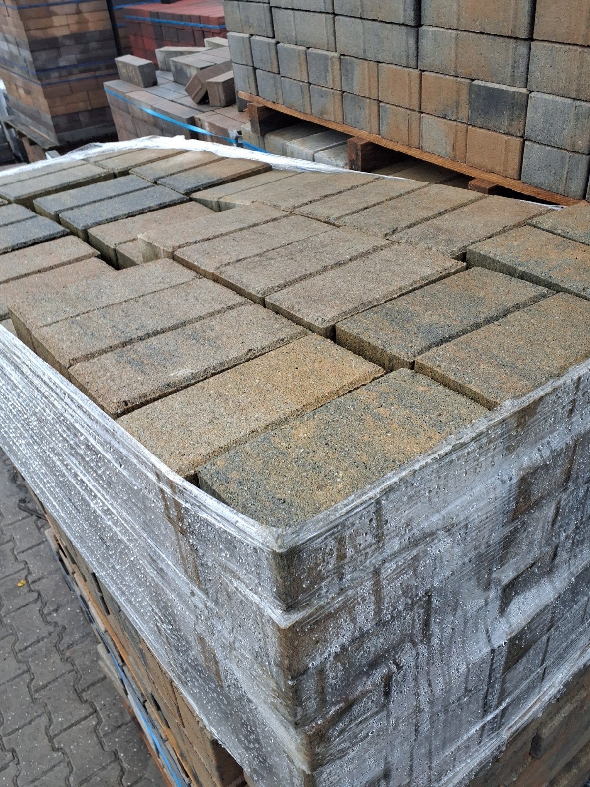 Grote partij Musselkalk betonklinkers - 6cm - 190m², Ophalen of Verzenden, Nieuw, Beton, Klinkers