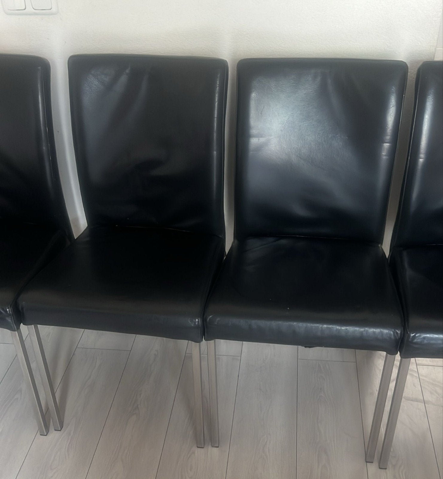 eetkamerstoelen leer, Huis en Inrichting, Stoelen, Ophalen, Gebruikt, Bruin, Leer
