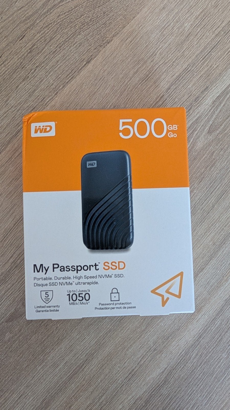 WD My Passport SSD 500GB, Computers en Software, Harde schijven, Ophalen of Verzenden, Nieuw, Laptop, USB