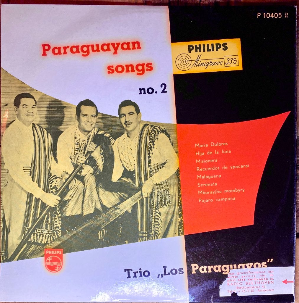 Trio Los Paraguayos – Paraguayan Songs No. 2 (NL 10") NM/VG+, Inclusief binnenhoes, Ophalen of Verzenden, Gebruikt, 10 inch