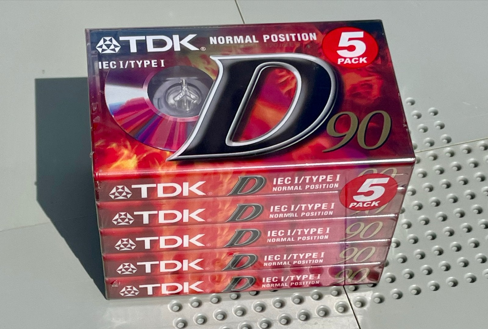 TDK D90 IEC I/Type I Normal Position Cassettebandjes 5-pack, 2 t/m 25 bandjes, Klassiek, Ophalen of Verzenden, Nieuw in verpakking