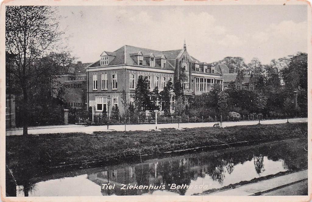 Tiel - Ziekenhuis Bethesda (vooraanzicht), Ophalen of Verzenden, 1920 tot 1940, Gelopen, Gelderland