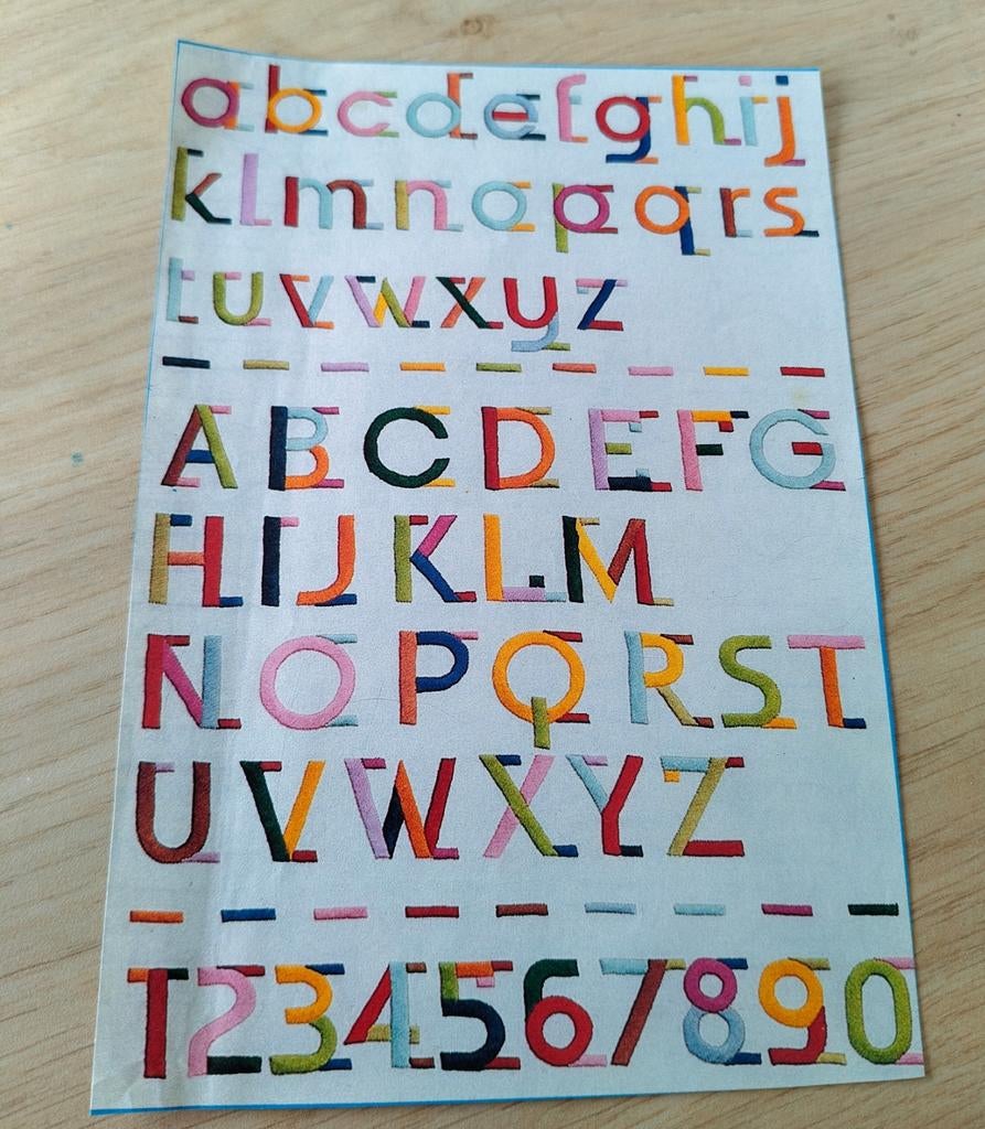 MARGRIET STRIJK PATROON ALFABET*LETTERS & CIJFERS, Hobby en Vrije tijd, Borduren en Borduurmachines, Verzenden, Zo goed als nieuw