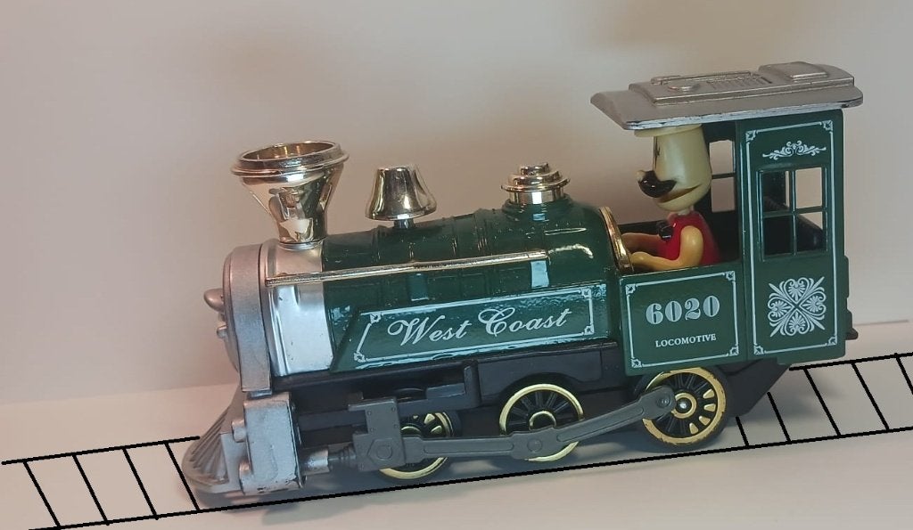 Klassieke stoomlocomotief Die-cast metalen speelgoedtrein, Kinderen en Baby's, Ophalen of Verzenden, Zo goed als nieuw
