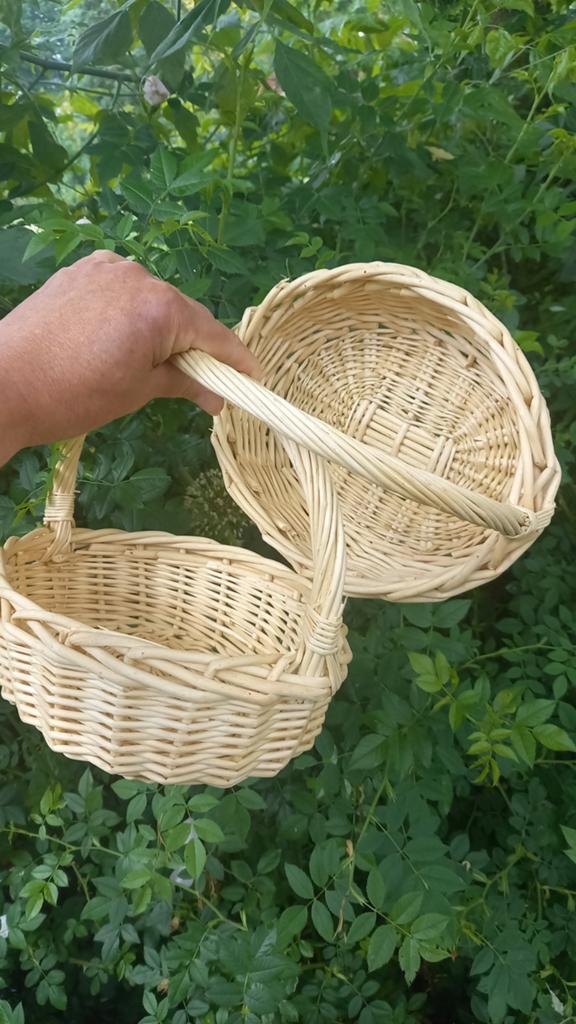 Strooimand rieten mandje bruiloft bloemenmand bruidsmeisje, Verzenden, Nieuw, Accessoires