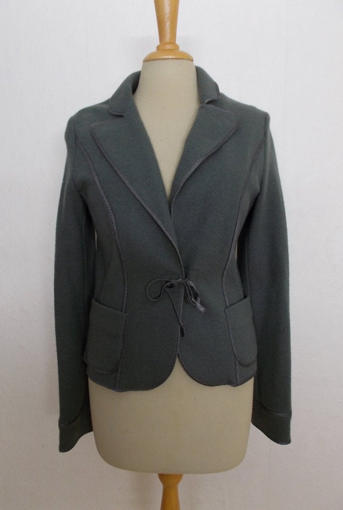 Mooi grijs/groenachtig 100% wollen vest/jasje van Xandres!38, Verzenden, Zo goed als nieuw, Maat 38/40 (M), Overige kleuren