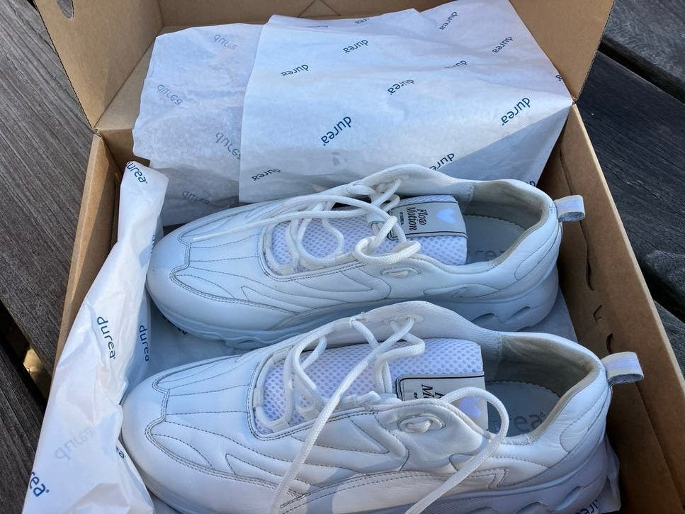 Durea Flow Motion sneakers wit, maat 5 1/2, valt als 39, Kleding | Dames, Ophalen of Verzenden, Zo goed als nieuw, Wit, Sneakers of Gympen