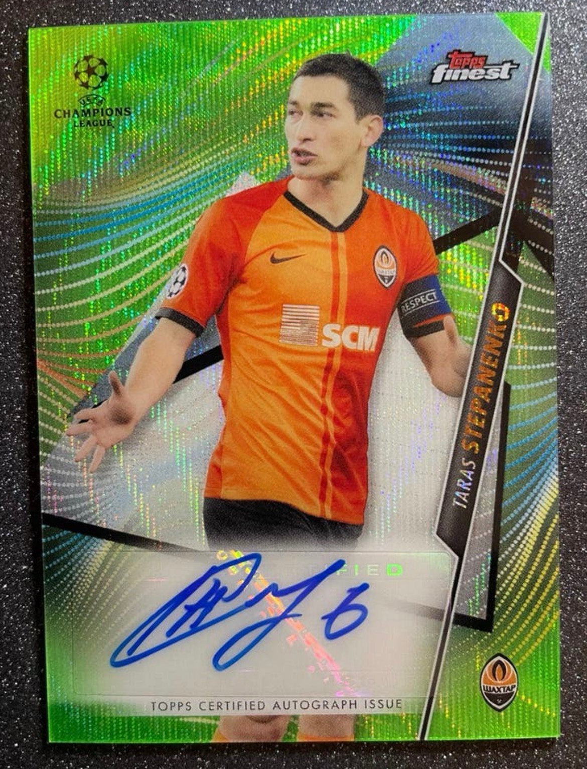 Topps Finest ‘21 NEON GREEN WAVE  AUTOGRAPH  /99  STEPANENKO, Verzenden, Zo goed als nieuw, Plaatje