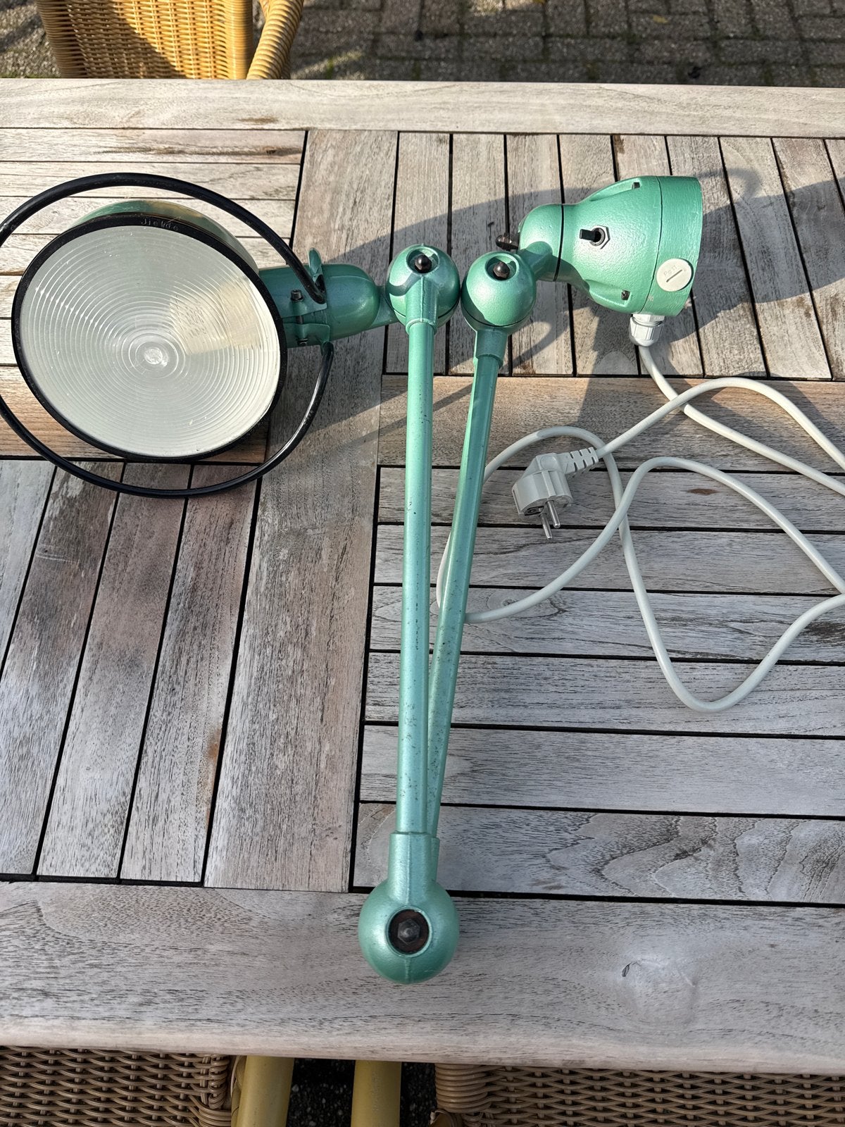 Vintage Jielde lamp, 120 cm, groen, Ophalen of Verzenden