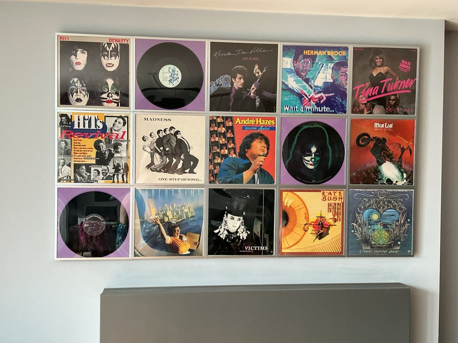 Kunstwerk, 15 LP’s en hoezen, 170 bij 100, Ophalen