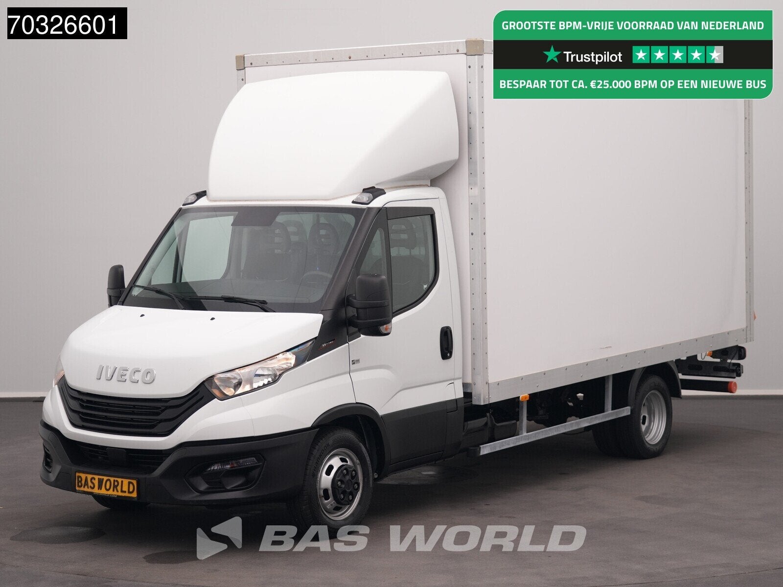 Iveco Daily 35C16 3.0L Laadklep Dubbellucht Bakwagen 160PK M, Stof, Gebruikt, Euro 6, 4 cilinders