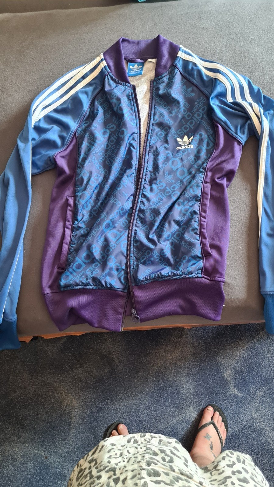 Adidas jack maat m, Ophalen, Zo goed als nieuw, Blauw