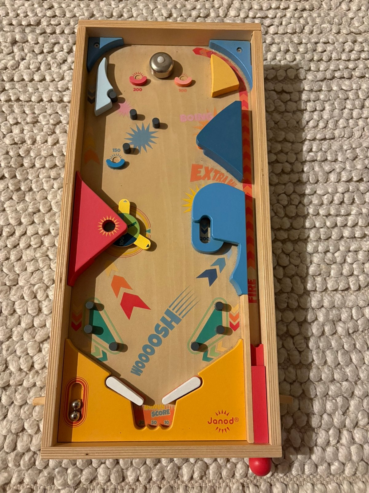 Janod houten flipperkast, Kinderen en Baby's, Ophalen, Zo goed als nieuw