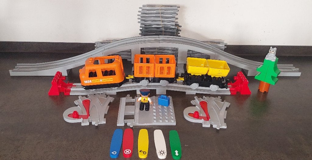 duplo trein oranje app nr 38, Ophalen of Verzenden, Zo goed als nieuw, Duplo