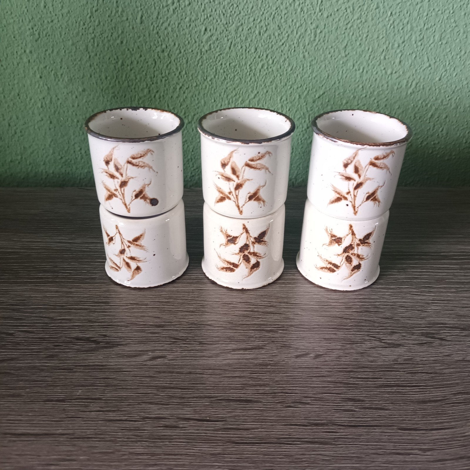 Set van 6 eierdopjes stonehenge mid winter wild oats, Ophalen of Verzenden, Overige stijlen, Overige typen