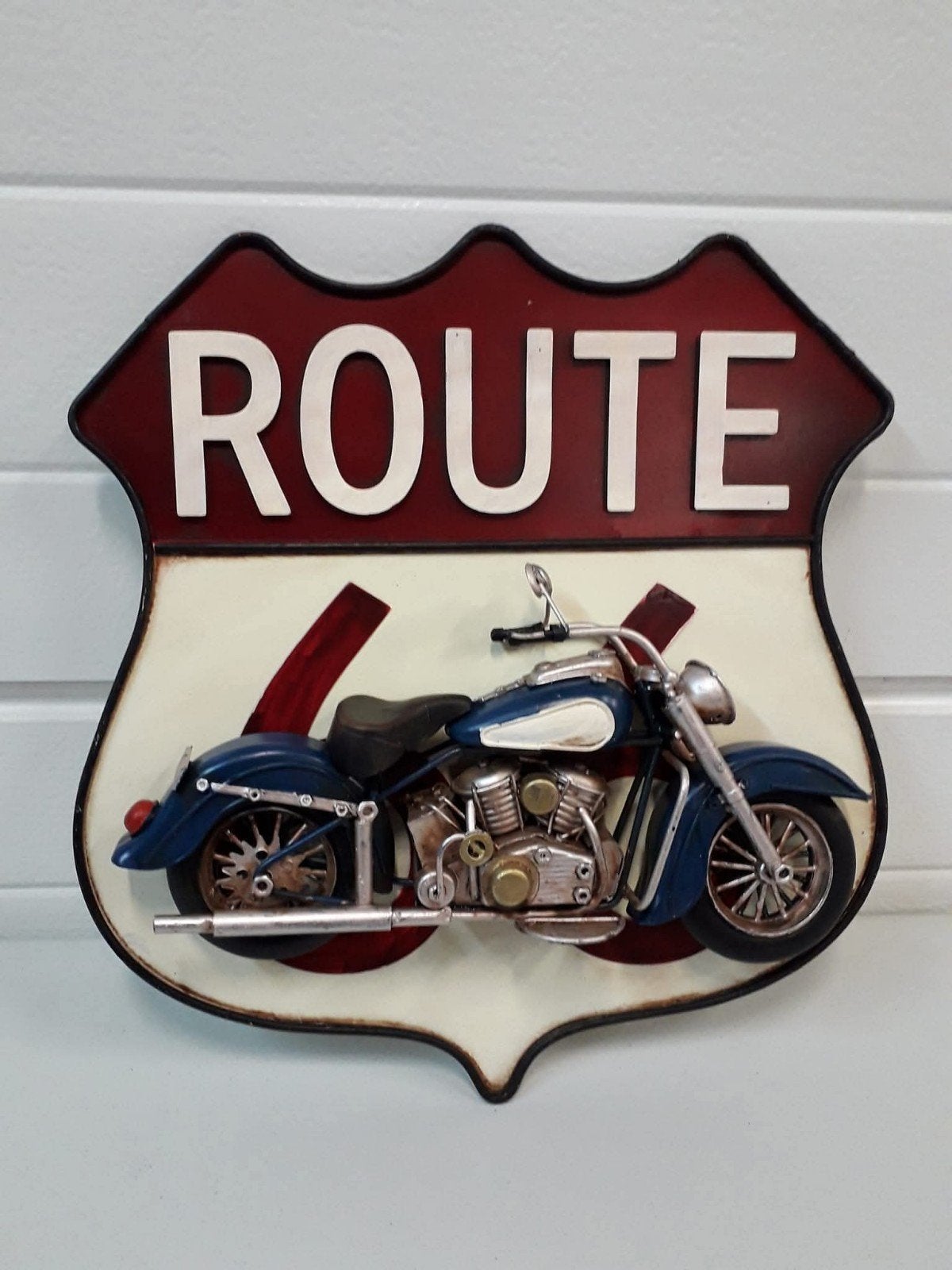 Metalen wandbord met motor 3d, Ophalen of Verzenden, Nieuw