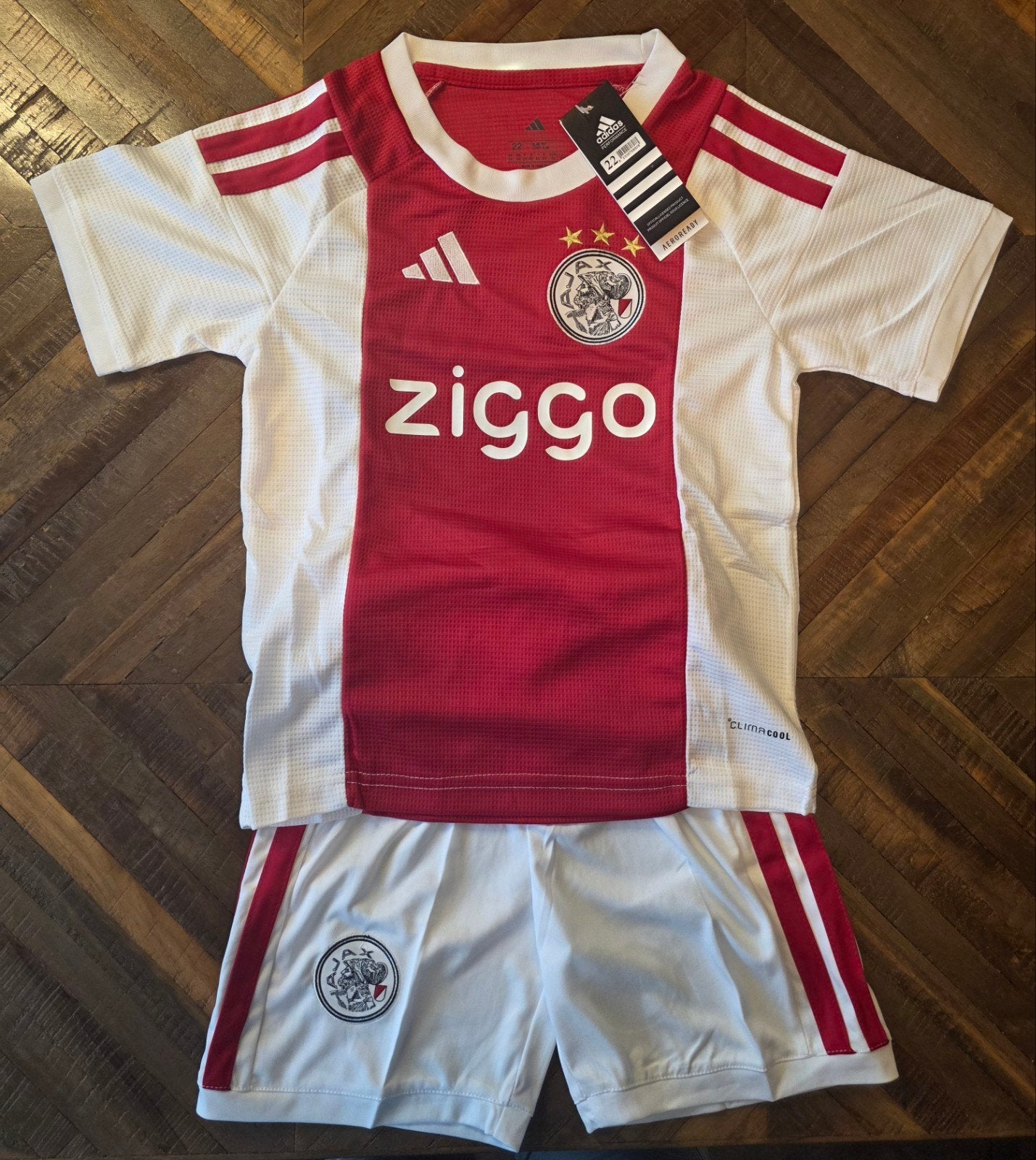 Ajax Thuis Tenue 26/27 met sokken - Maten 122 t/m 176, Maat XS of kleiner, Ophalen of Verzenden, Nieuw, Set