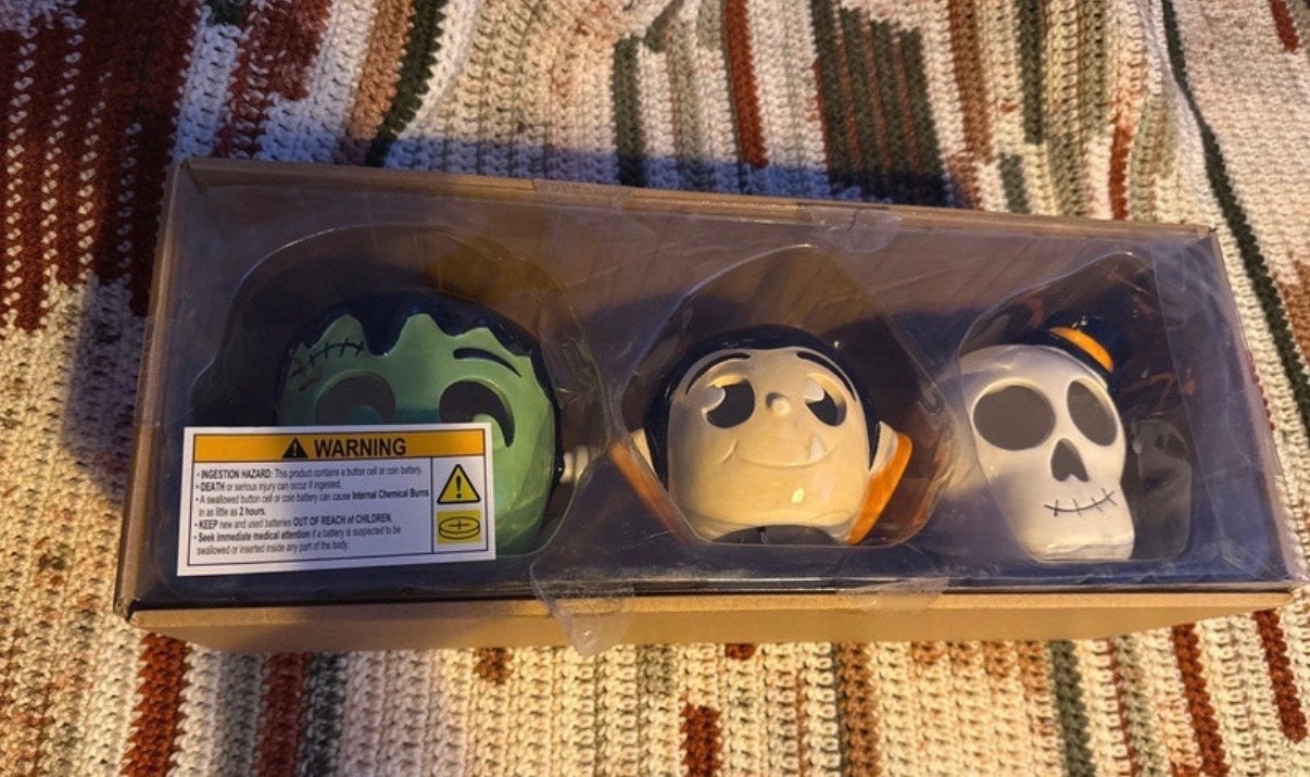 Halloween lampjes set - Frankenstein, Dracula, Skelet, Ophalen of Verzenden, Nieuw, Meerkleurig, Overige stijlen