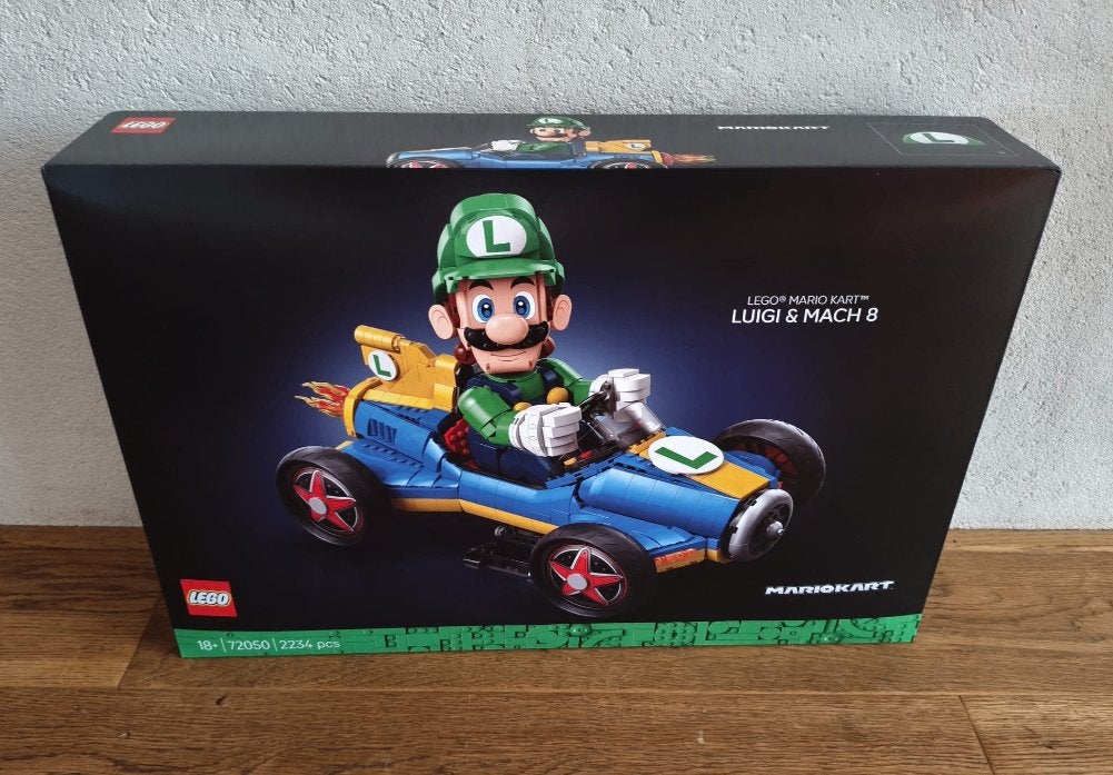 NIEUW: LEGO SUPER MARIO Mario Kart: Luigi en Mach 8 (72050), Inclusief accessoires, Overige thema's, Lego, Nieuw