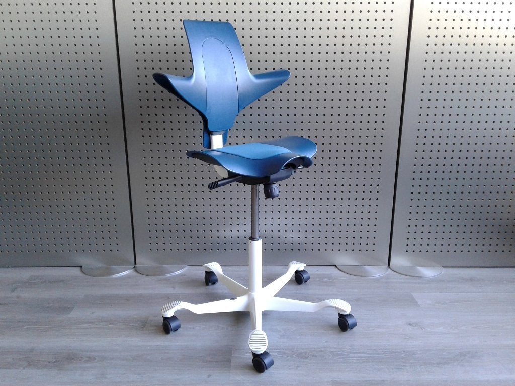 1x HAG Capisco Puls 8010 (Medium) (Blauw), Heel Mooi!, Huis en Inrichting, Bureaustoelen, HÅG, Ophalen of Verzenden, Zo goed als nieuw