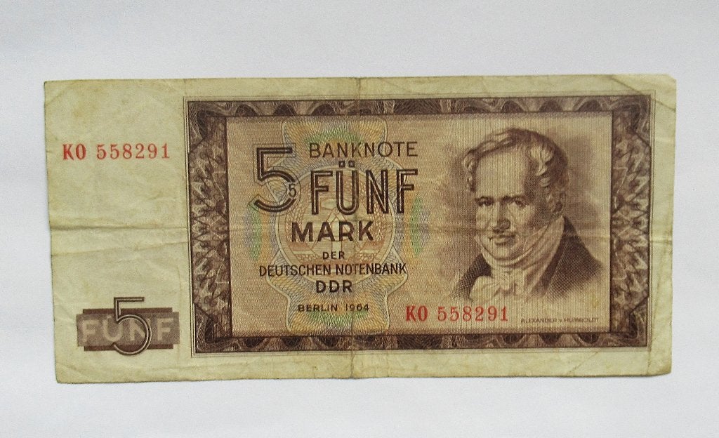 DDR  5 Mark 1964 , Postzegels en Munten, Bankbiljetten | Europa | Niet-Eurobiljetten, Verzenden, Duitsland