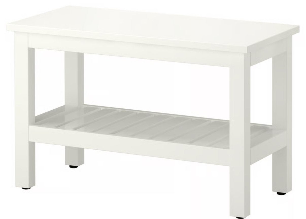 Ikea Hemnes wit houten bankje - Gebruikt in goede staat, Ophalen, Gebruikt