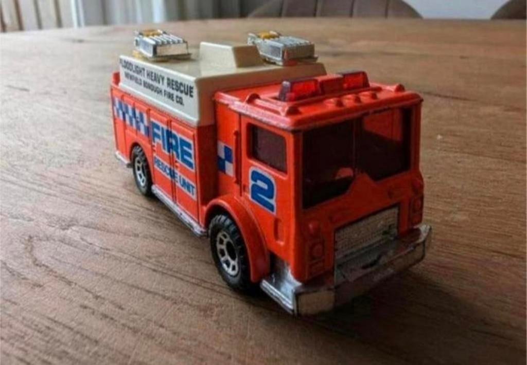 Matchbox Mack Fire Rescue Truck – Auxiliary Power – 1991, Ophalen of Verzenden, Gebruikt, Bus of Vrachtwagen