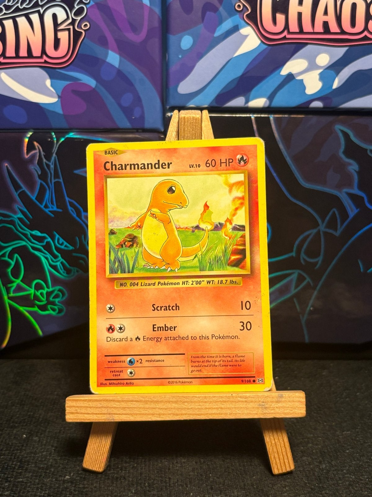Charmander Pokémon kaart - 9/108, Hobby en Vrije tijd, Verzamelkaartspellen | Pokémon, Ophalen of Verzenden, Gebruikt, Losse kaart
