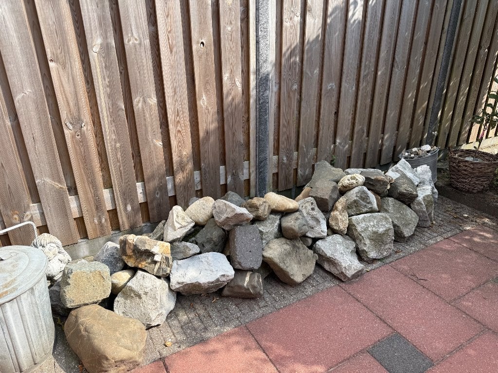 Rotsblokken / zwerfkeien, Ophalen, Gebruikt, Grijs, Kei