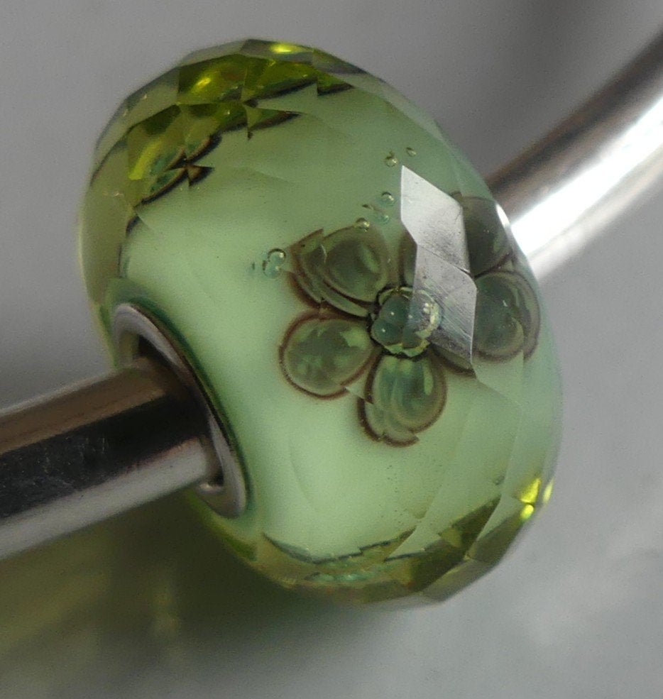 Trollbeads GROEN IN BLOEI, FACET, -, Verzenden, -, Zo goed als nieuw