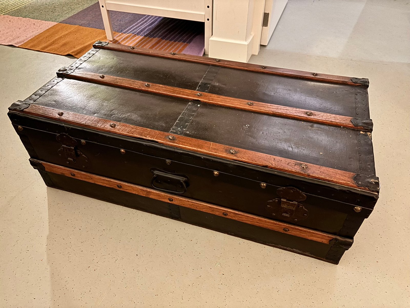 Vintage Kist / scheepskoffer, Huis en Inrichting, Woonaccessoires | Kisten, Ophalen, Zo goed als nieuw, 50 tot 100 cm, Minder dan 50 cm