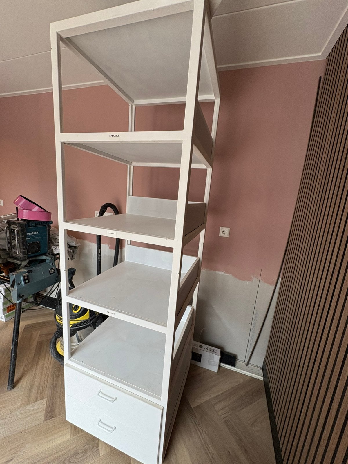 Degelijke verrijdbare voorraadkast met twee lades, Huis en Inrichting, Ophalen, Gebruikt