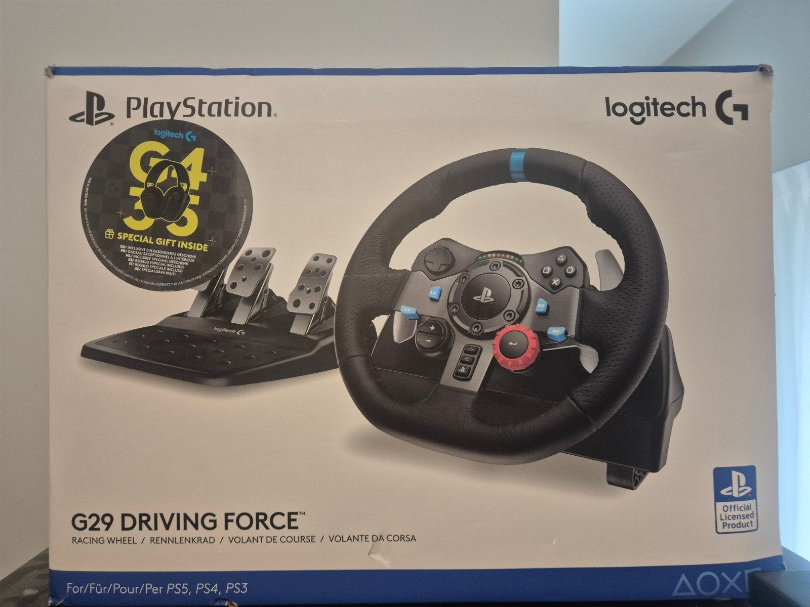 Logitech G29 Driving Force racestuur met pedalen, Spelcomputers en Games, Ophalen of Verzenden, Zo goed als nieuw, PlayStation 3