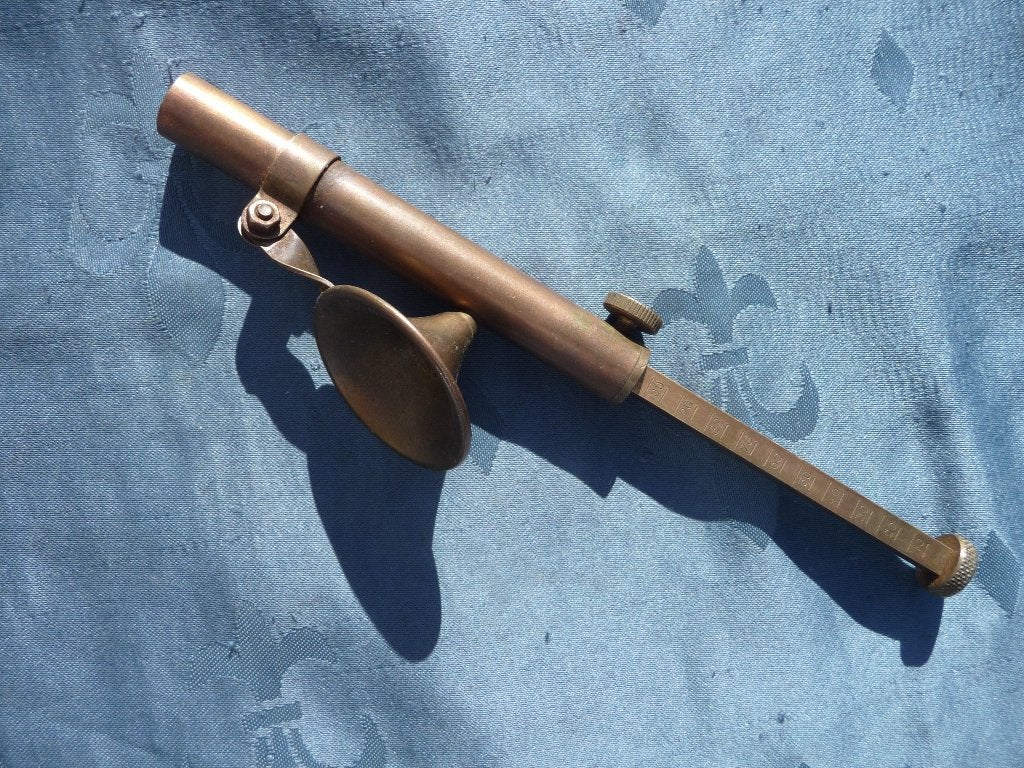 Vintage messing KRUITMAATJE met Trechter - herladen - geweer, Ophalen of Verzenden