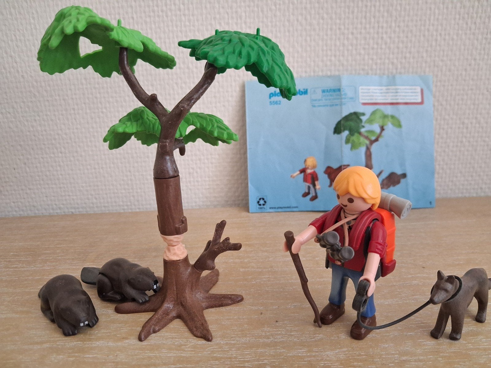 Playmobil wildlife natuurwetenschapper met bevers set 5562, Ophalen of Verzenden, Zo goed als nieuw