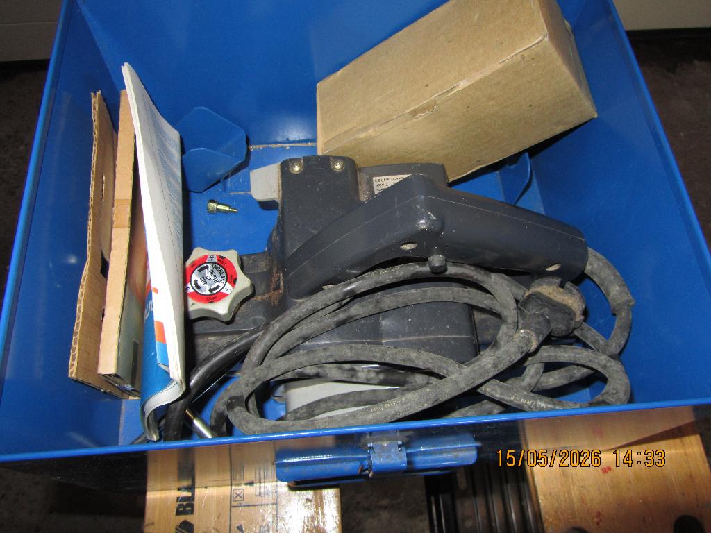 Skil schaafmachine in ijzeren kist, Doe-het-zelf en Verbouw, Schaafmachines, Ophalen, Gebruikt, Elektrisch
