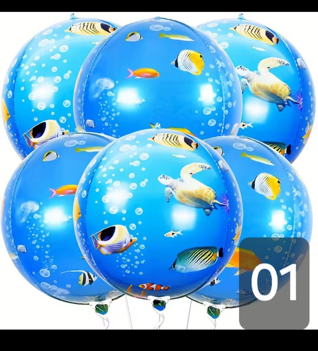 Nieuwe 3D Folie Ballon - Onderwaterwereld (per stuk), Ophalen of Verzenden, Nieuw, Versiering, Verjaardag
