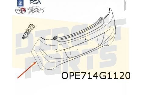 Opel Karl (6/15-9/19) achterbumper (bij PDC) (te spuiten) Or, Auto-onderdelen, Carrosserie en Plaatwerk, -, Verzenden, -, Opel
