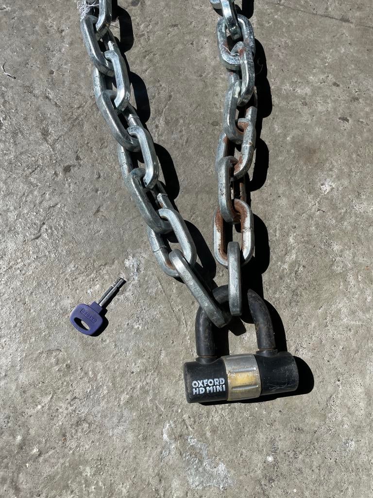 Oxford HD grote slot met ketting voor motor/fiets, Motoren, Accessoires | Sloten, Ophalen, Gebruikt