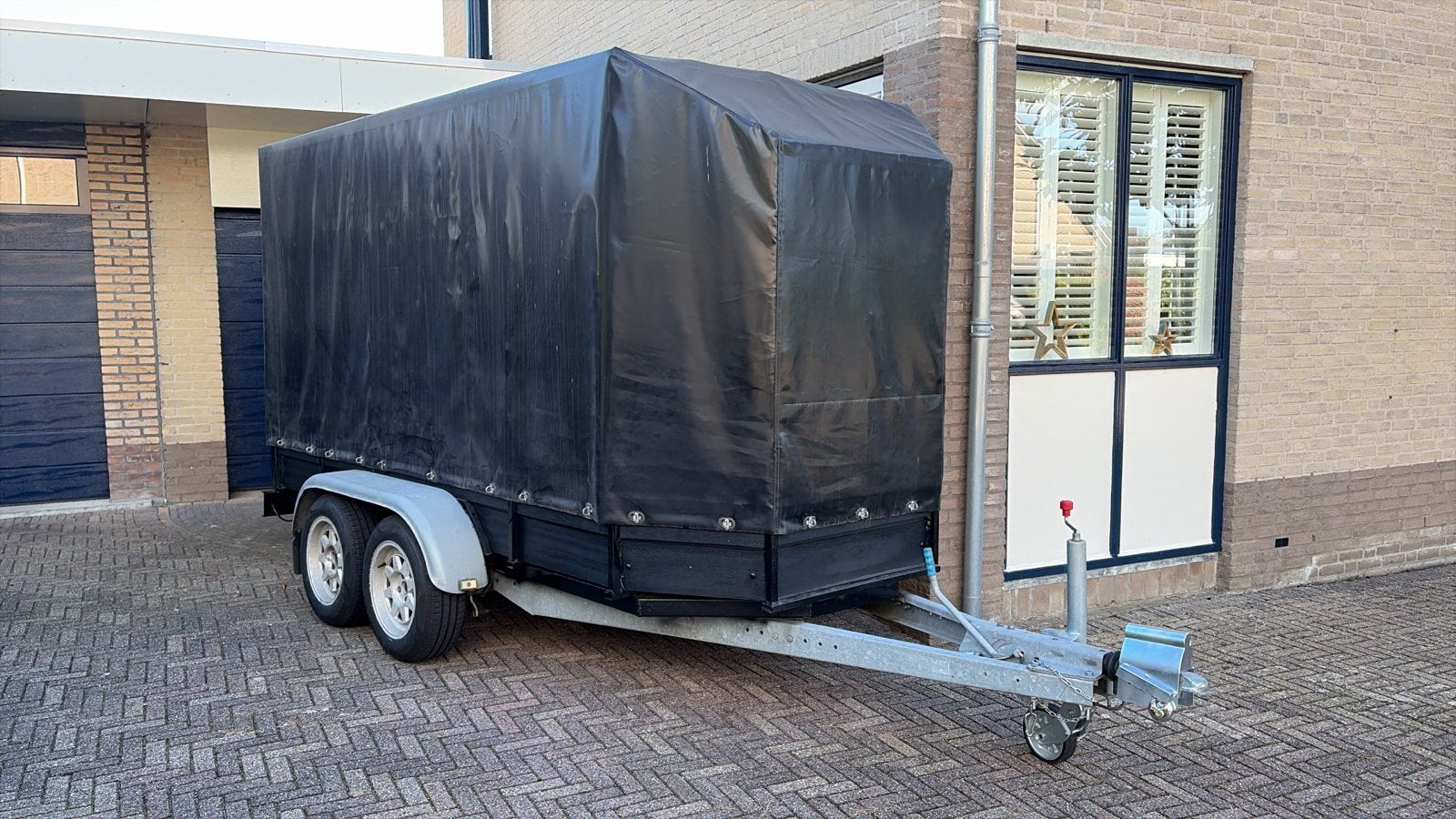 Robuuste aanhangwagen met huif - Ideaal voor transport!, Auto diversen, Ophalen, Gebruikt