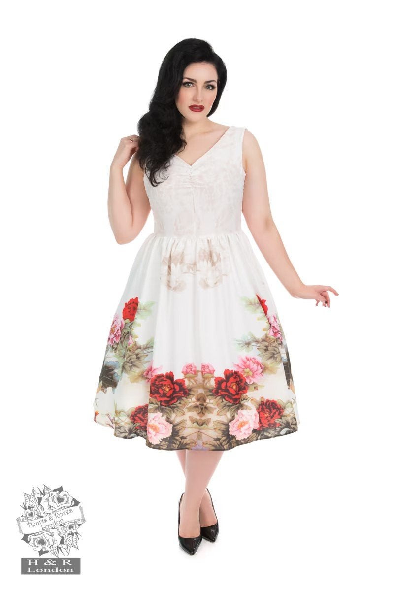 partij Hearts & Roses jurken UK8 tm UK14 (XS tm L) retro, Meerkleurig, Nieuw, Ophalen of Verzenden, Maat 36 (S)