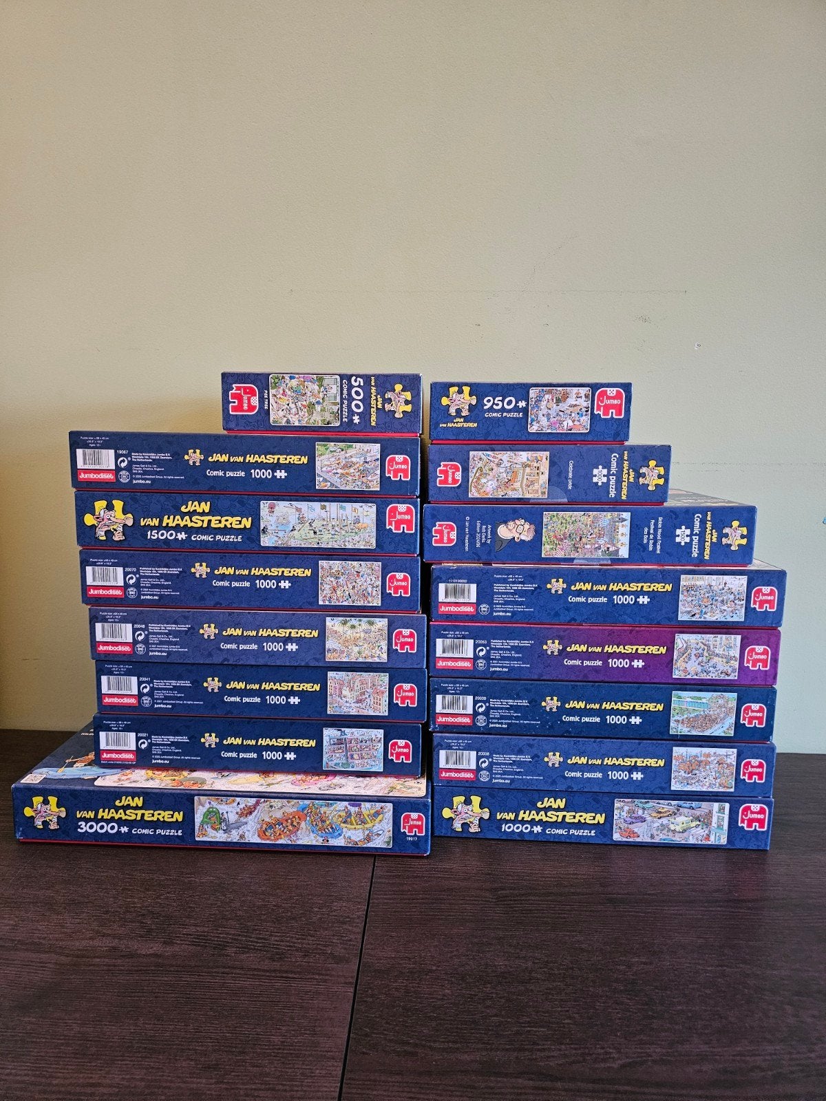Jan van Haasteren - 16 puzzels, Ophalen of Verzenden, 500 t/m 1500 stukjes, Zo goed als nieuw, Legpuzzel