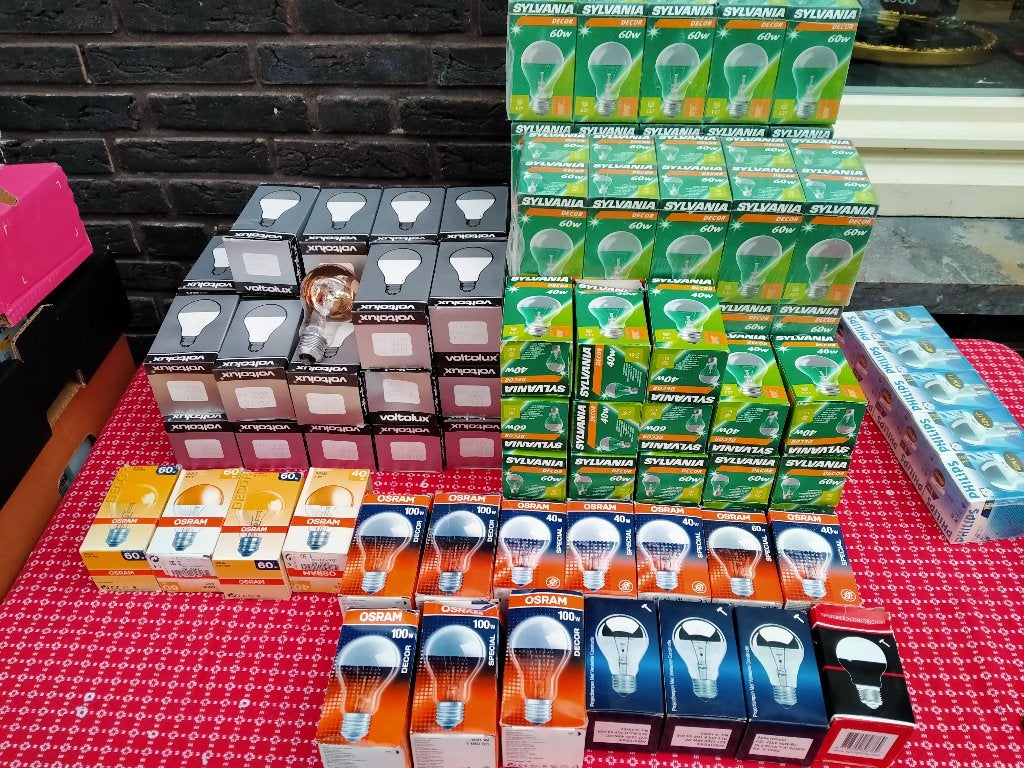 gloeilampen,  kopspiegel en reflectorlampen, vintagelampen, Huis en Inrichting, 30 tot 60 watt, Gebruikt, Gloeilamp, Overige merken
