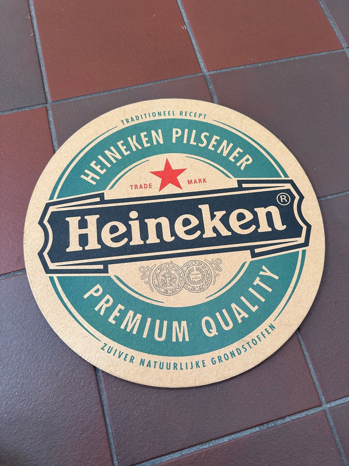 Heineken Viltje - Traditioneel Recept Premium Quality, Ophalen of Verzenden, Zo goed als nieuw, Viltje(s), Heineken